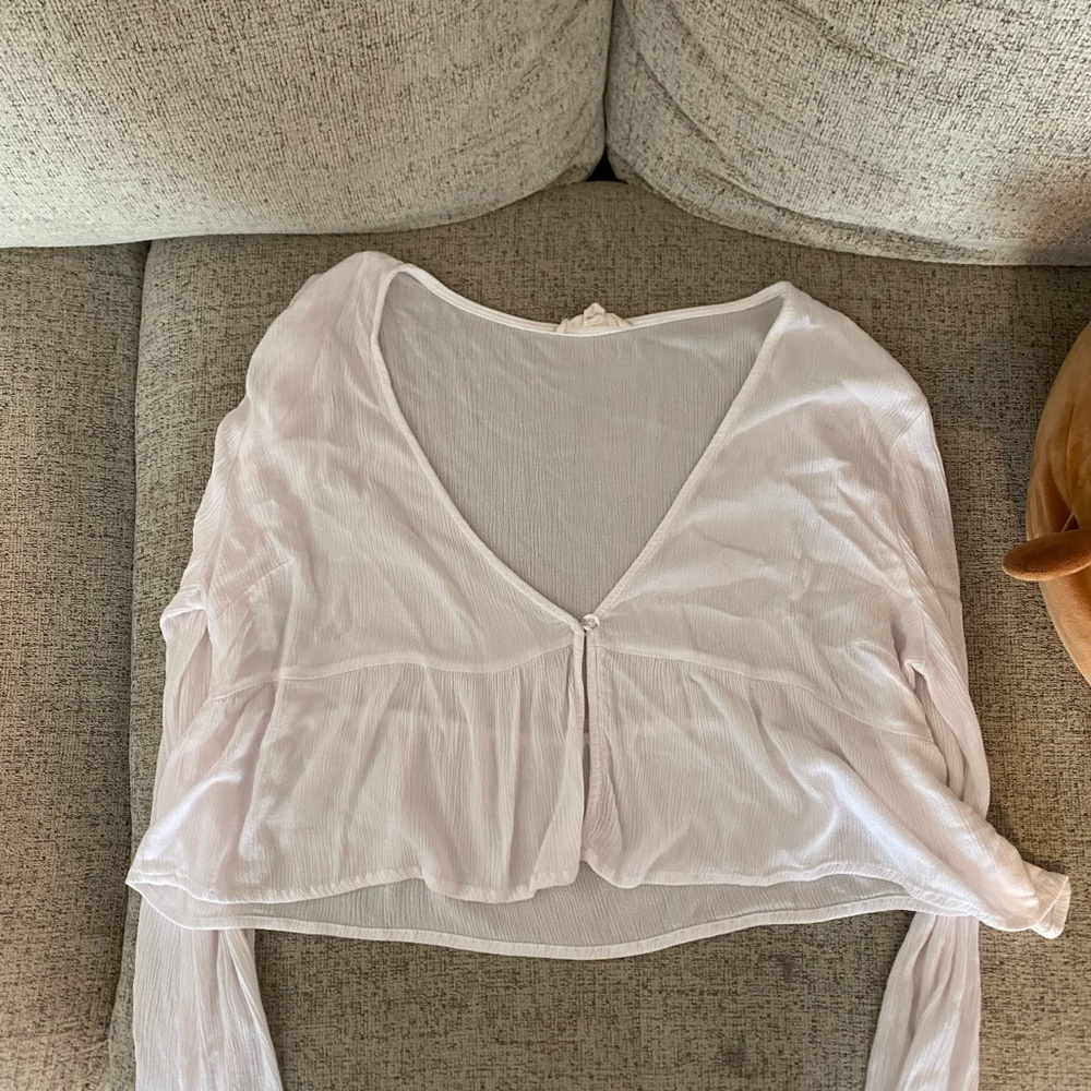 LA Hearts white crop top worn once